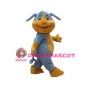 Happy Walking Blue & Yellow Pig Mascot Costume