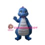 Blue Dinosaur Baby With White Belly Mascot Costume