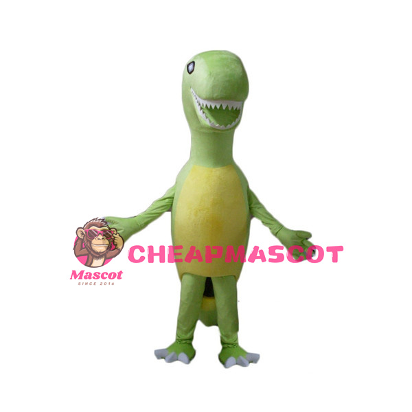 Tall Slim Green Dinosaur Baby Mascot Costume