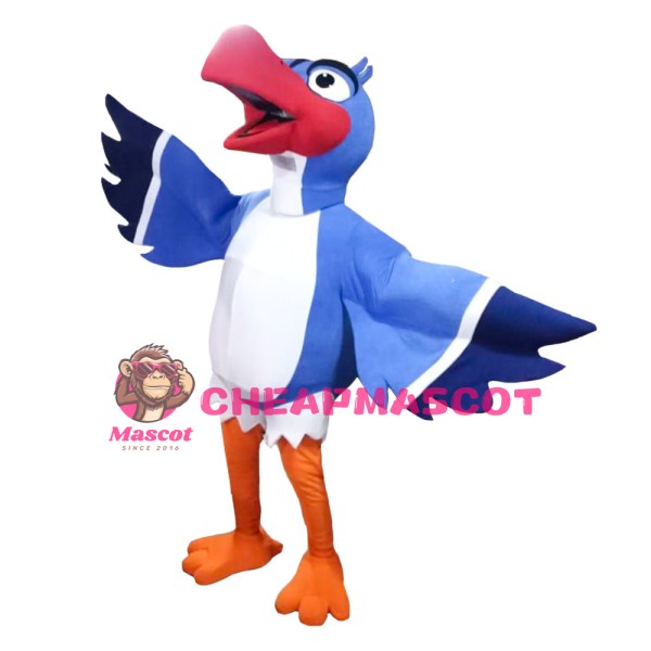 Lively Singing Blue Bird Mascot Costume