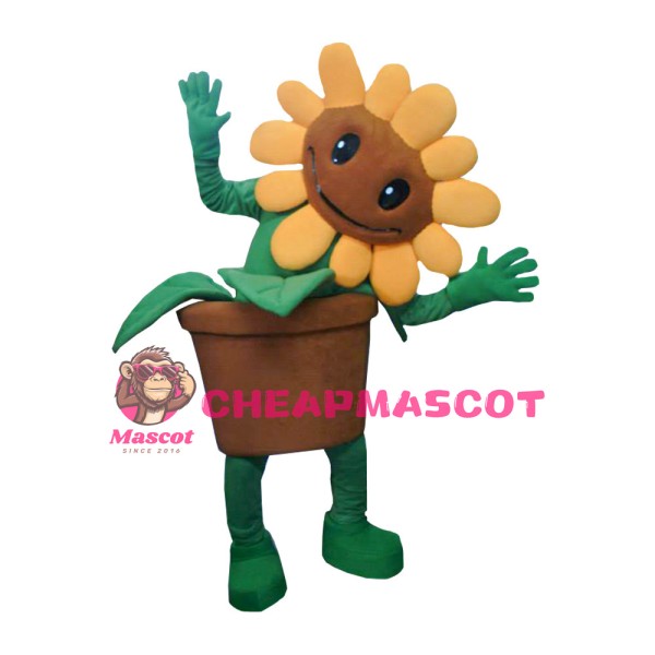 Sunny Sunflower With Flower Pot Mascot Costume