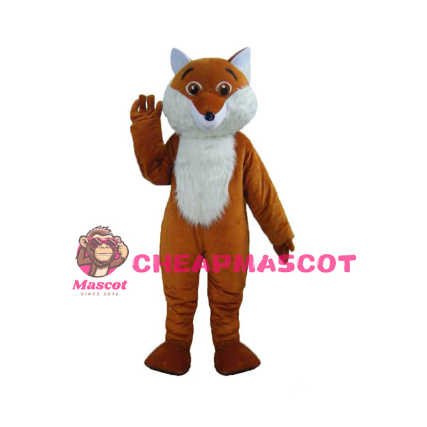 Cunning Red Brown Fox Mascot Costume