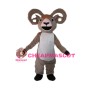 Opening Mouth Light Brown Goat Mascot Costume