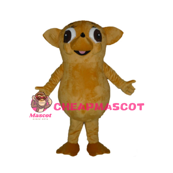 Very Big Eyes Little Yellow Dog Mascot Costume
