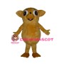Very Big Eyes Little Yellow Dog Mascot Costume