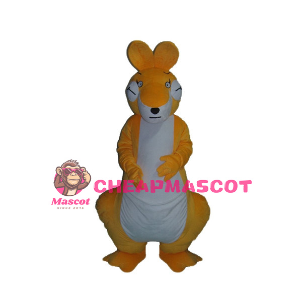 Sleeping Orange & White Kangaroo Mascot Costume