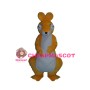 Sleeping Orange & White Kangaroo Mascot Costume