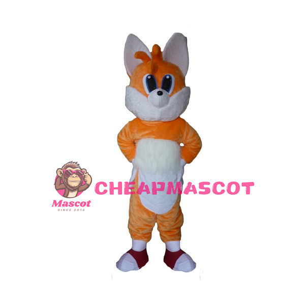 Blue Eyes Orange Fox Mascot Costume