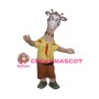 Student Giraffe With Red Sacrf Mascot Costume