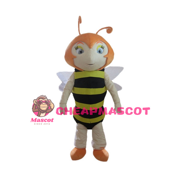 Orange Head Little Bee Mascot Costume