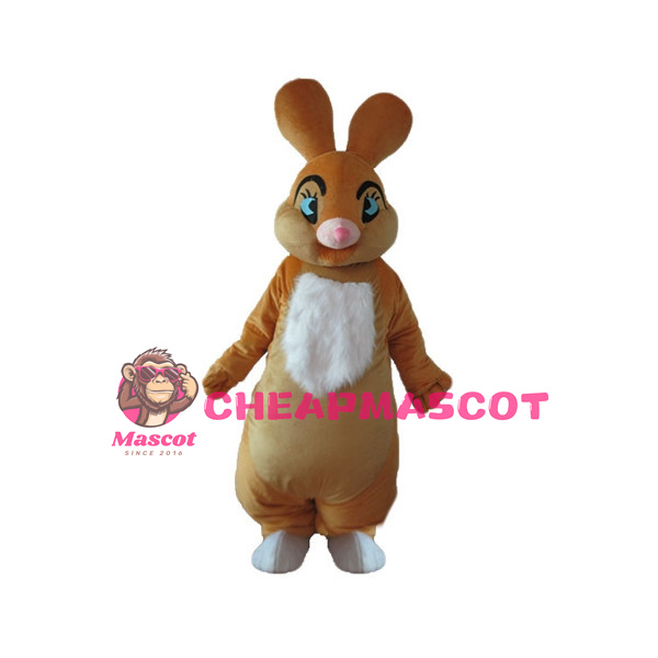 Big Rabbit With White Chest Hair Mascot Costume