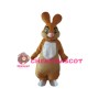Big Rabbit With White Chest Hair Mascot Costume