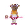 Colorful Hair Round Cake Face Doll Mascot Costume