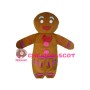 Gingerbread Man Mascot Costume For Christmas Event