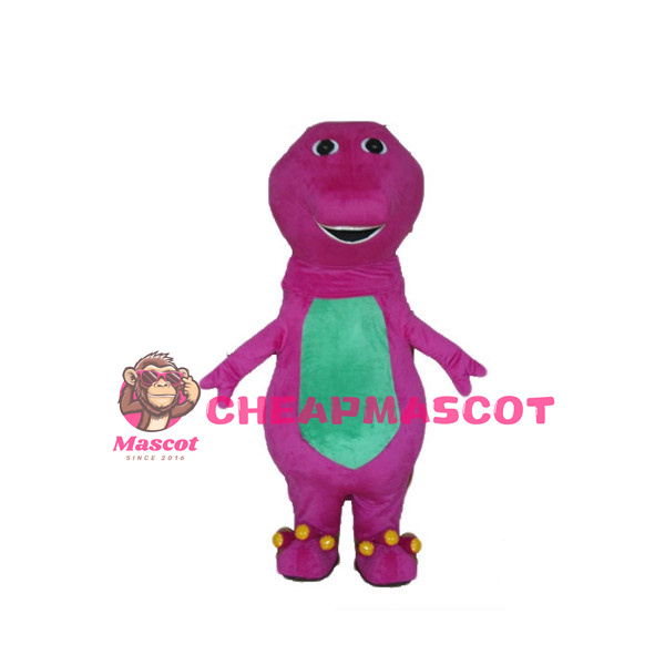 Rose Red & Green Dinosaur Mascot Costume