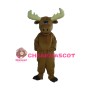 Beige Antlers Mouse Mascot Costume