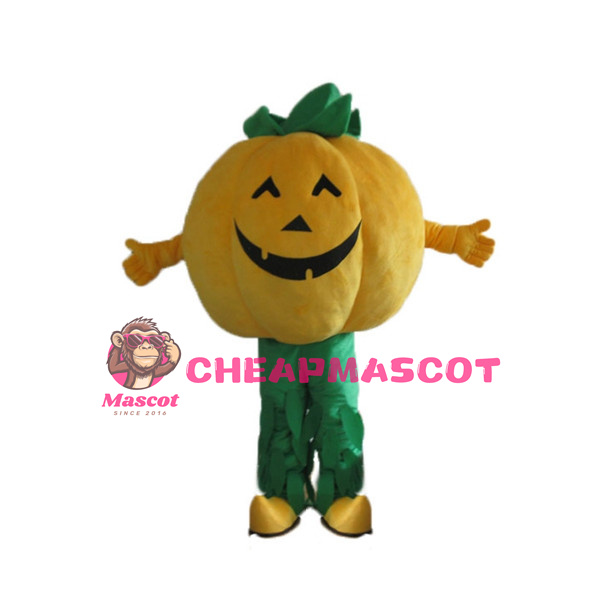 Smiling Face Halloween Pumpkin Mascot Costume