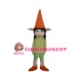 Elf Wearing Triangle Hat Mascot Costume