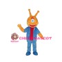 Orange One-eyed Alien Mascot Costume