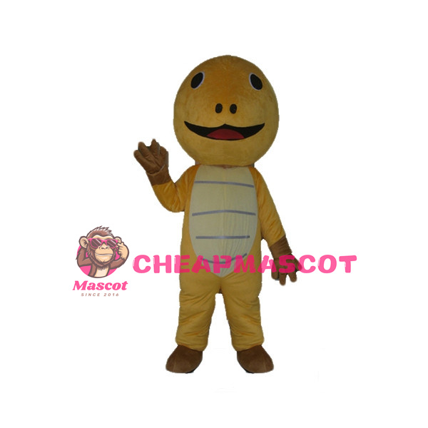 Round Head Yellow Dinosaur Mascot Costume