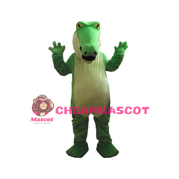 Pointed Mouth Green Crocodile Mascot Costume