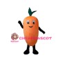 Cartoon Carrot With Leaves Mascot Costume