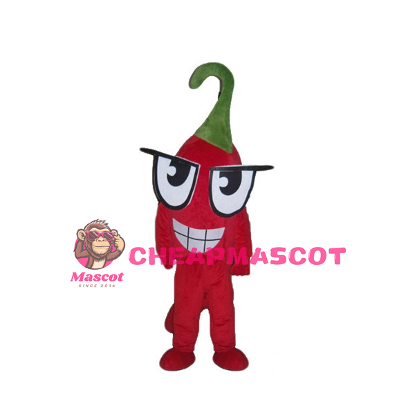 Toothy Red Chili Mascot Costume