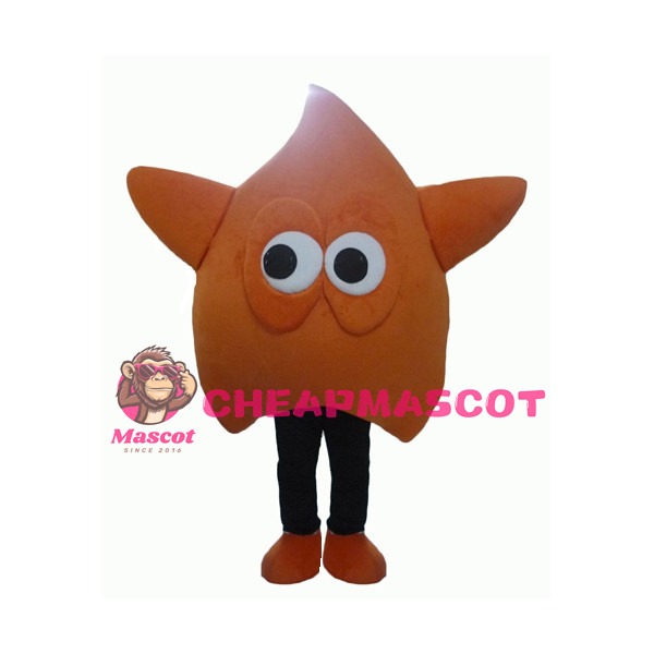 Orange Water Drop Mascot Costume