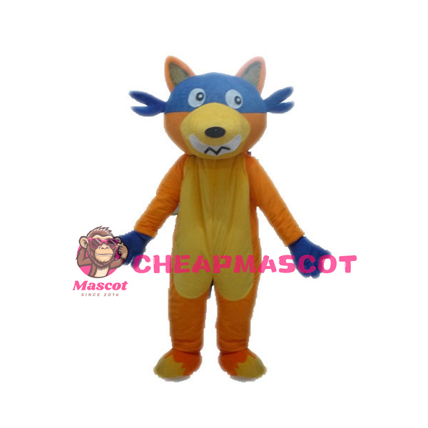 Cunning Orange Blindfolded Fox Mascot Costume