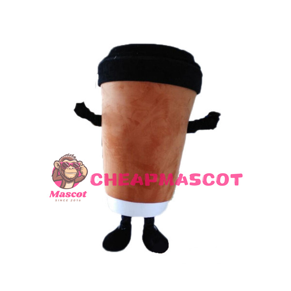 Brown Paper Coffee Cup Mascot Costume