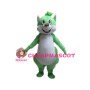 Protruding Front Tooth Green Squirrel Mascot Costume