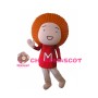 Orange Hair Child With Red M Shirt Mascot Costume