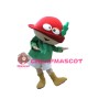 Smiling Doll Wearing Red Bowler Hat Mascot Costume