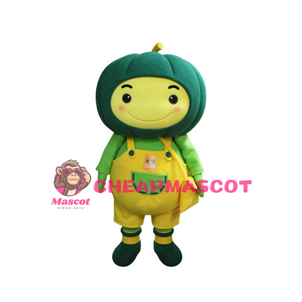 Green Pumpkin Baby With Yellow Pants Mascot Costume