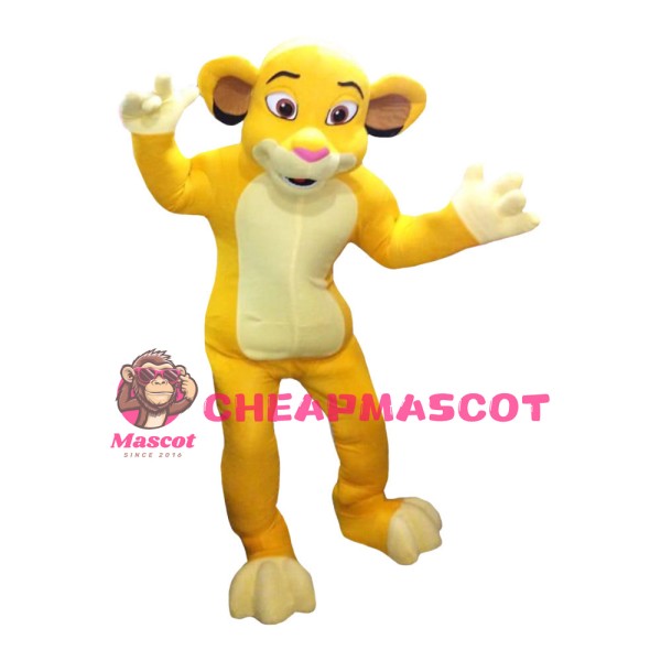 Little Yellow Lion Cub Mascot Costume