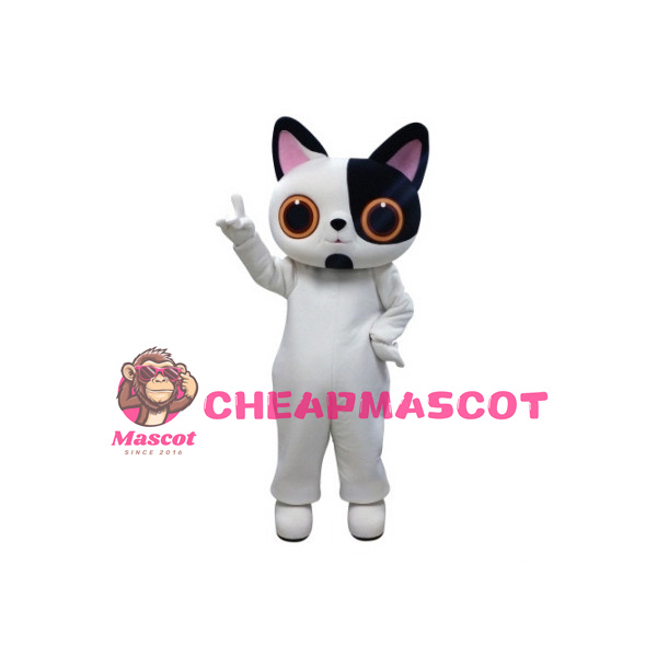 Black & White Face Little Cat Mascot Costume