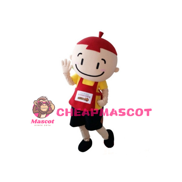 Smiling Face Little Boy Mascot Costume