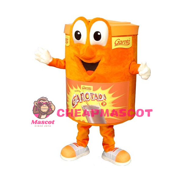 Orange Chocolate Drink Jar Mascot Costume
