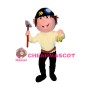 Adult Miner Holding Tools Mascot Costume