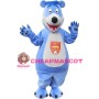 Pleasant Cute Blue Bear Mascot Costume