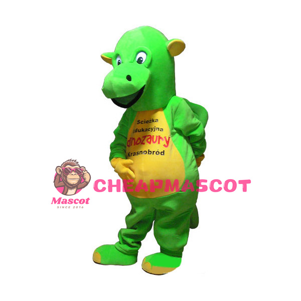 Fluorescent Green Calf Mascot Costume For School
