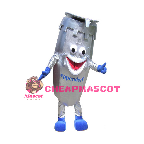 Silver Cartoon Refrigerated Centrifuge Mascot Costume