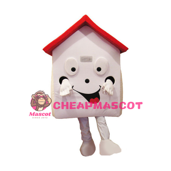 White House With Red Roof Mascot Costume