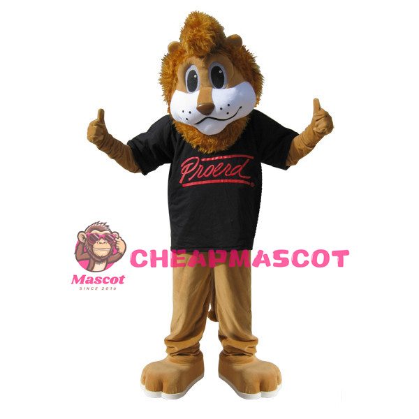 Thick Hair Brown Little Lion Mascot Costume