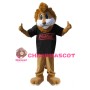 Thick Hair Brown Little Lion Mascot Costume