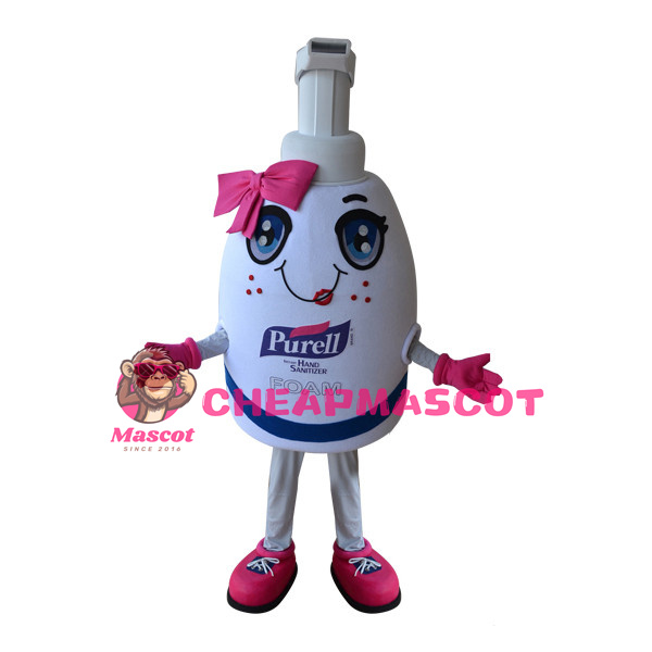 Hand Sanitizer Press Bottle Mascot Costume