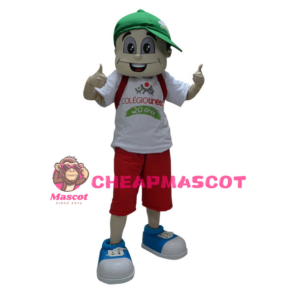 Big Head Boy Mascot Costume For School