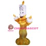 Burning Candle On Golden Candlestick Mascot Costume