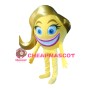 Gold Hair Round Doll Mascot Costume