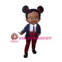 Black Boss Baby Girl In Suit Mascot Costume